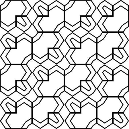 Design seamless monochrome geometric pattern. Abstract background. Vector artのイラスト素材
