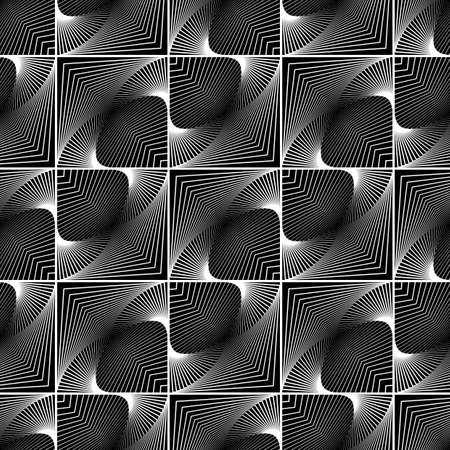 Design seamless monochrome zigzag pattern. Abstract geometric background. Vector art. No gradientのイラスト素材