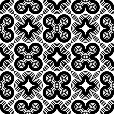 Design seamless monochrome decorative pattern. Abstract striped background. Vector artのイラスト素材