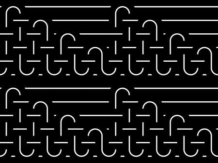 Design seamless monochrome interlaced pattern. Abstract stripy background. Vector artのイラスト素材