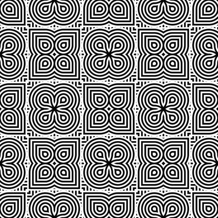 Design seamless monochrome geometric pattern. Abstract striped background. Vector artのイラスト素材
