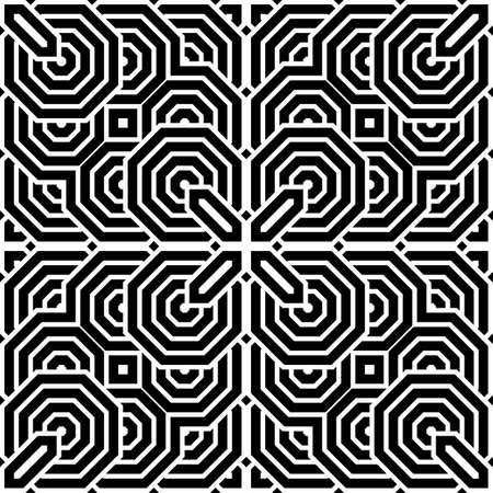 Design seamless monochrome geometric pattern. Abstract background. Vector artのイラスト素材