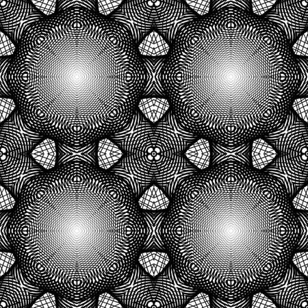 Design seamless monochrome grid pattern. Abstract decorative background. Vector art. No gradientのイラスト素材