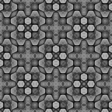 Design seamless monochrome grid pattern. Abstract decorative background. Vector art. No gradient