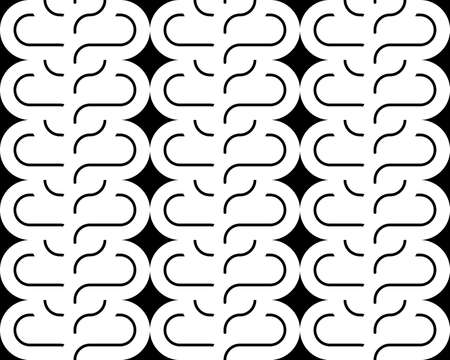 Design seamless monochrome interlaced pattern. Abstract background. Vector art
