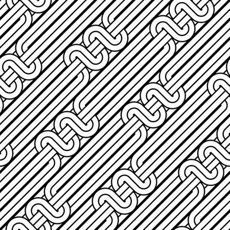 Design seamless monochrome waving pattern. Abstract stripy background. Vector artのイラスト素材