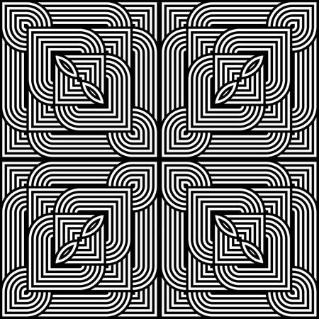 Design seamless monochrome geometric pattern. Abstract stripy background. Vector artのイラスト素材