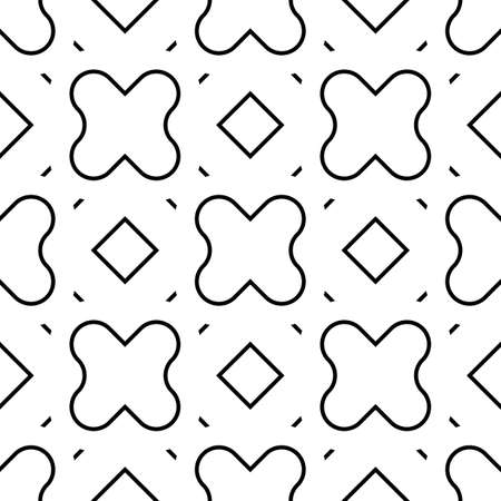Design seamless monochrome geometric pattern. Abstract background. Vector artのイラスト素材