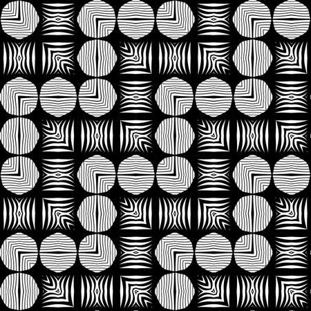 Design seamless monochrome zigzag pattern. Abstract lines textured background. Vector art. No gradientのイラスト素材