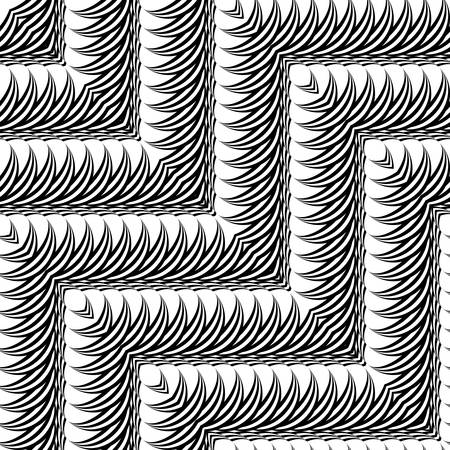 Design seamless monochrome zigzag pattern. Abstract background. Vector art. No gradientのイラスト素材