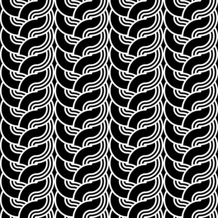 Design seamless monochrome interlaced pattern. Abstract stripy background. Vector artのイラスト素材