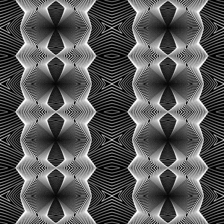 Design seamless monochrome decorative pattern. Abstract background. Vector art. No gradient