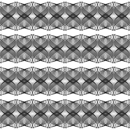 Design seamless monochrome waving pattern. Abstract decorative background. Vector art. No gradientのイラスト素材