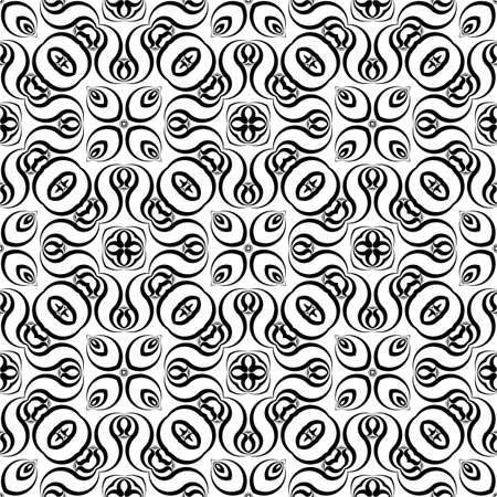 Design seamless monochrome waving pattern. Abstract zigzag background. Vector art