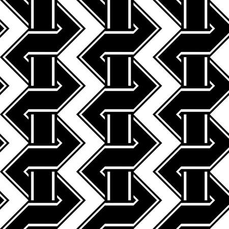 Design seamless monochrome zigzag pattern. Abstract background. Vector artのイラスト素材