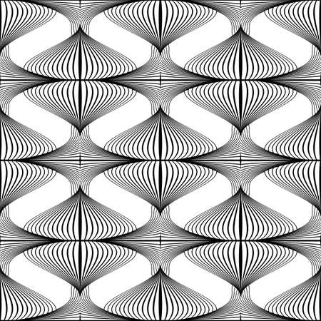 Design seamless monochrome lacy pattern. Abstract decorative background. Vector art. No gradientのイラスト素材