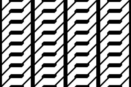 Design seamless monochrome zigzag pattern. Abstract background. Vector artのイラスト素材