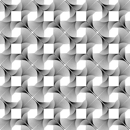 Design seamless decorative pattern. Abstract lines textured background vector art no gradient.のイラスト素材