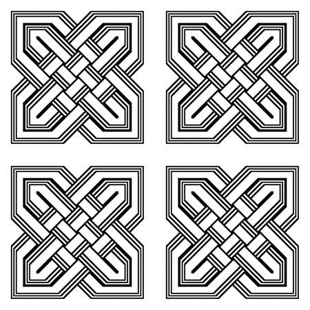 Design seamless monochrome geometric pattern. Abstract background. Vector artのイラスト素材