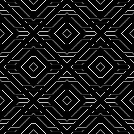 Design seamless monochrome geometric pattern. Abstract background. Vector art illustration.のイラスト素材