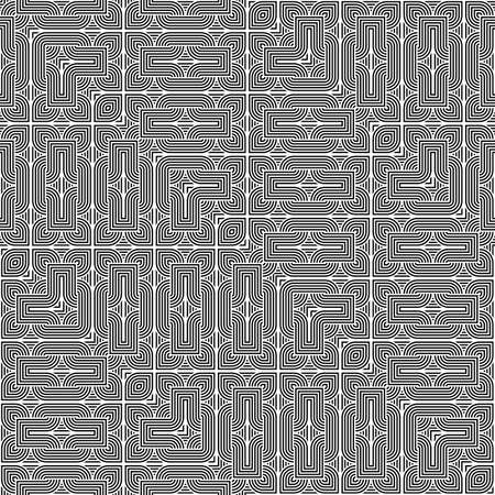 Design seamless monochrome geometric pattern. Abstract striped background. Vector artのイラスト素材