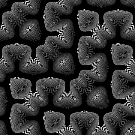 Design seamless monochrome zigzag pattern. Abstract decorative background. Vector art. No gradient
