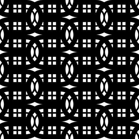 Design seamless monochrome grid pattern. Abstract lines textured background. Vector art. No gradientのイラスト素材