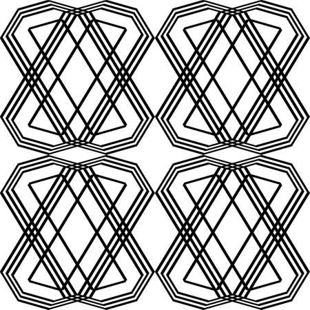 Design seamless monochrome geometric pattern. Abstract background. Vector artのイラスト素材