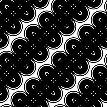 Design seamless monochrome waving pattern. Abstract lines textured background. Vector art. No...