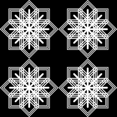 Design seamless monochrome snowflake pattern. Abstract background. Vector artのイラスト素材