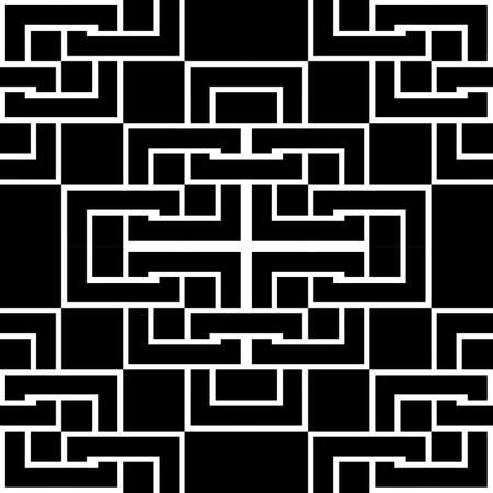 Design seamless monochrome geometric pattern. Abstract background. Vector artのイラスト素材