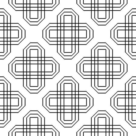 Design seamless monochrome geometric pattern. Abstract background. Vector artのイラスト素材
