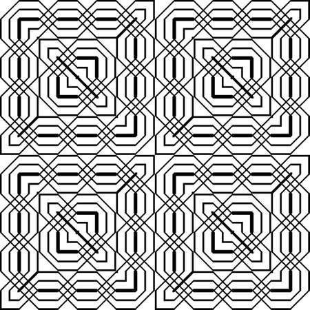 Design seamless monochrome geometric pattern. Abstract background. Vector artのイラスト素材