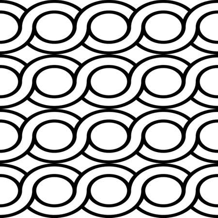 Design seamless spiral twisted pattern. Abstract monochrome ellipse background. Vector artのイラスト素材
