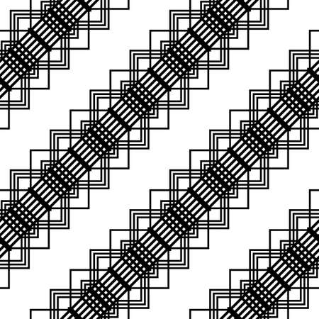 Design seamless monochrome grating pattern. Abstract geometric background. Vector artのイラスト素材
