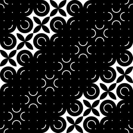 Design seamless monochrome decorative pattern. Abstract geometric background. Vector artのイラスト素材