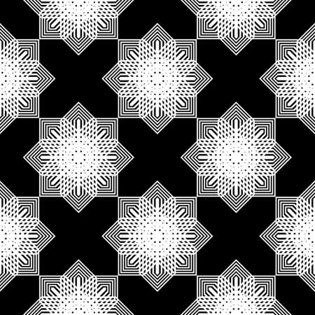 Design seamless monochrome snowflake pattern. Abstract background. Vector artのイラスト素材
