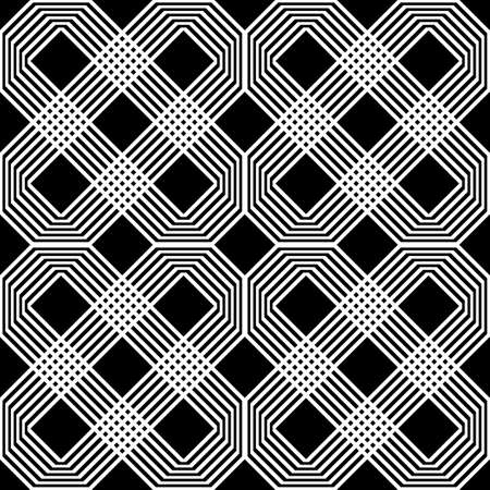 Design seamless monochrome geometric pattern. Abstract background. Vector artのイラスト素材