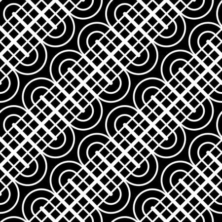 Design seamless monochrome waving pattern. Abstract lines textured background. Vector artのイラスト素材