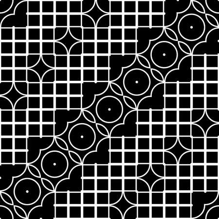 Design seamless monochrome decorative pattern. Abstract geometric background. Vector artのイラスト素材
