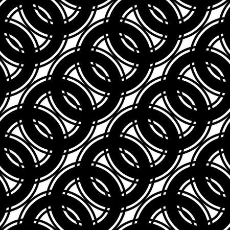 Design seamless chain pattern. Abstract monochrome circle background. Vector artのイラスト素材