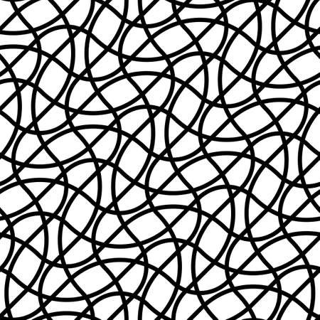 Design seamless monochrome interlaced pattern. Abstract background. Vector artのイラスト素材