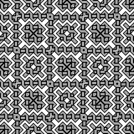 Design seamless monochrome geometric pattern. Abstract grating background. Vector artのイラスト素材