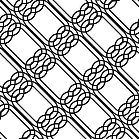 Design seamless monochrome grating pattern. Abstract interlaced background. Vector artのイラスト素材
