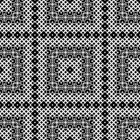 Design seamless monochrome decorative pattern. Abstract geometric background. Vector art