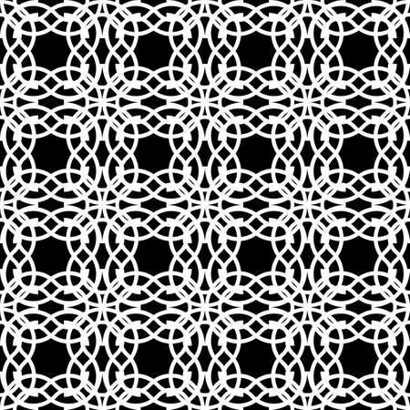 Design seamless monochrome grating pattern. Abstract interlaced background. Vector artのイラスト素材