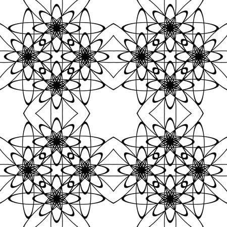 Design seamless decorative pattern. Abstract monochrome lacy background. Vector artのイラスト素材