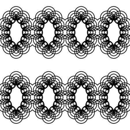Design seamless decorative pattern. Abstract monochrome lacy background.のイラスト素材