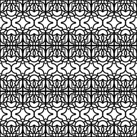 Design seamless decorative pattern. Abstract monochrome lacy background. Vector artのイラスト素材