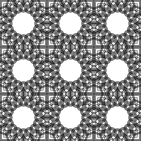 Design seamless decorative pattern. Abstract monochrome lacy background. Vector artのイラスト素材